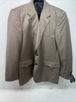 New Men’s Circle S Tan Suit Jacket 46R #25832 X-608