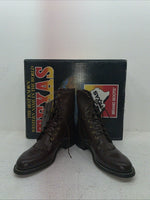 New Men’s Brown Lace Up Texas Brand Cowboy Boots. 8721 9.5 9 1/2 D. 5-44