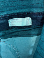 New Women’s Blue Stripped Wrangler Slim Fit Denim Jeans. 11x36 O-13