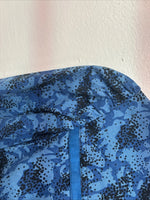 New Kids Blue Designed Long Sleeve Button Up Medium TT-45
