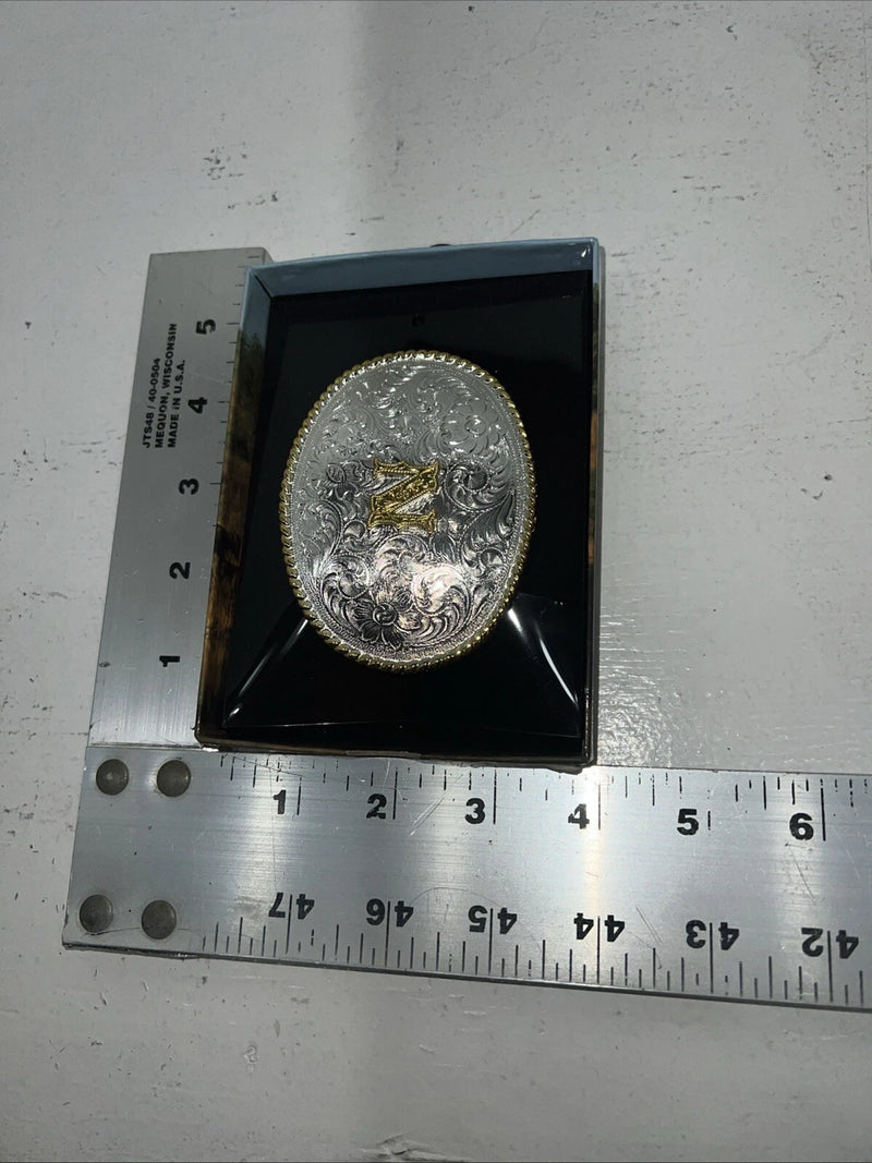 New Women’s Nocona Silver Gold “N” Belt Buckle. 37572-N A-110