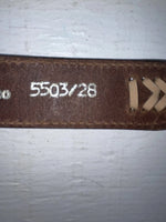 New Brown Genuine Leather Wrangler Weaved And Pendent 24” Belt #5503/28 NN-49