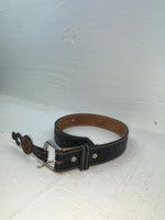 New Black Genuine Leather Circle Y Tooled 18” Belt #8022 NN-64