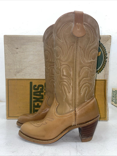 New Women’s Brown Texas Brand Cowboy Boots. 4911 7 M. 18-96