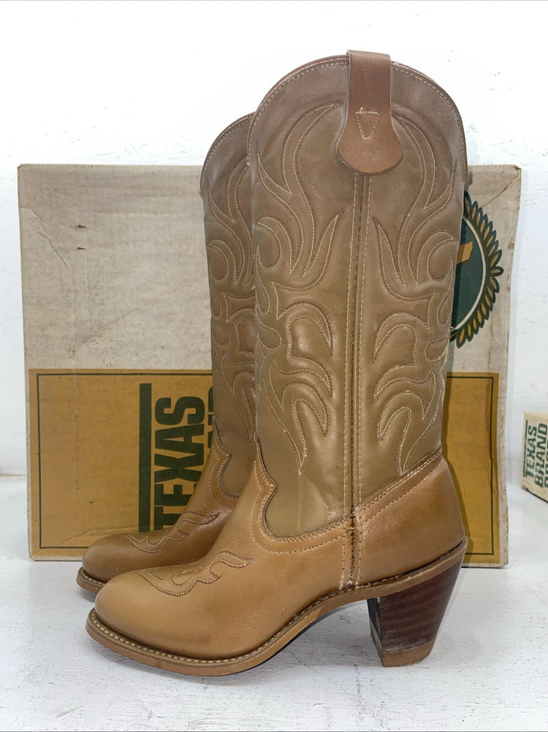 New Women’s Brown Texas Brand Cowboy Boots. 4911 7 M. 18-96