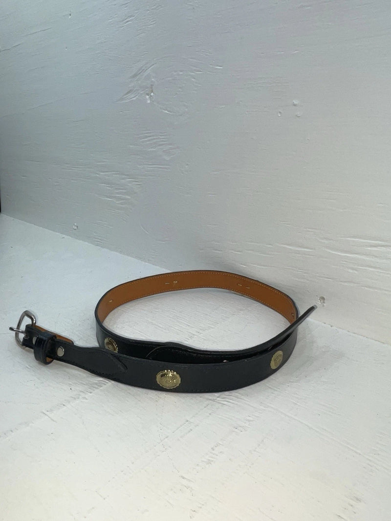 New Blue Genuine Leather Weight Gold Pendent 34” Belt #10493 JJ-20