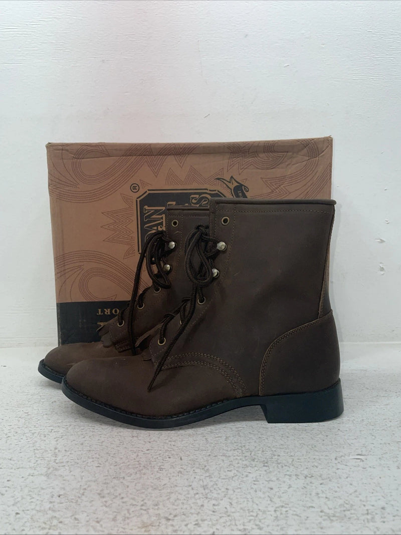 New Youth Brown Lace Up Dan Post Cowboy Boots. C 3121 6 D. 2-130