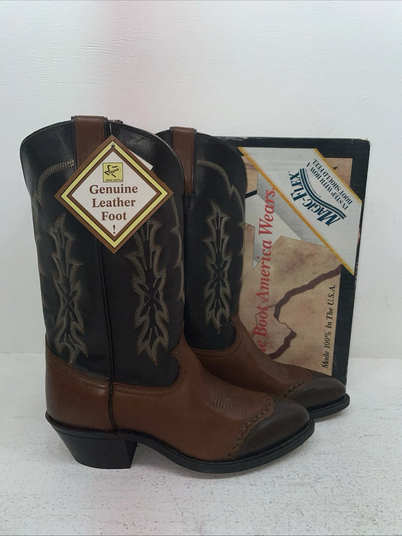 New Men’s Brown Texas Brand Cowboy Boots. 7911 9 D. 3-71