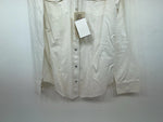 New Women’s White Cumberland Outfitters Long Sleeve Button Up Shirt M 3B-39