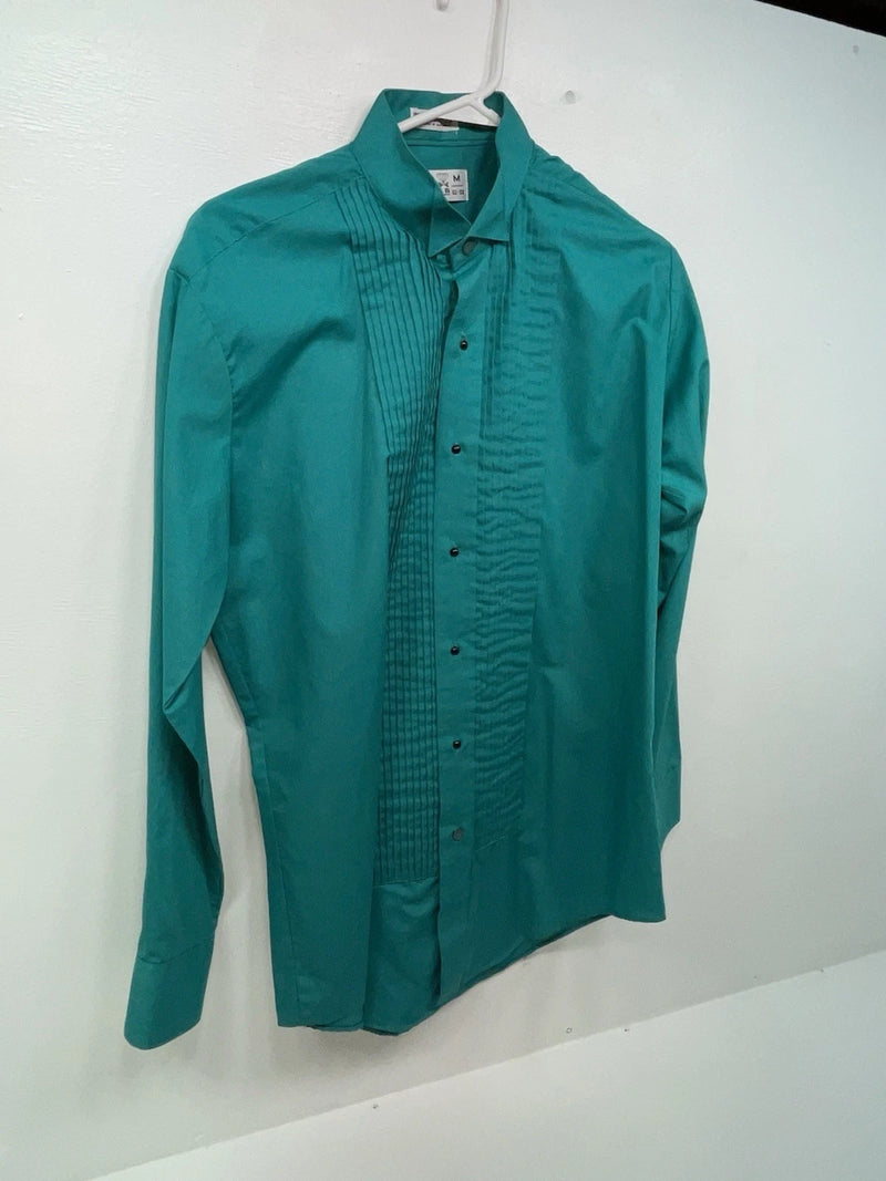New Women’s Green Chaplin Long Sleeve Button Up Shirt M 3B-45