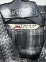 New Women’s Cumberland Gray Plaid Long Sleeve Pearl Snap XL LL-7