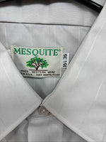 New Men’s Mesquite Gray Stripe Long Sleeve Pearl Snap 16.5 Large Q-50