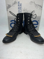 New Women’s Navy Lace Up Acme Cowboy Boots. C 4016 7.5 7 1/2 M. 17-40