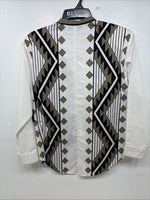 New Women’s Brooks & Dunn Tan Designed Long Sleeve Button Up XS MM-114