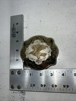 New Men’s Women’s Montana Silversmiths Gold Silver Black Bird Belt Buckle. F-18