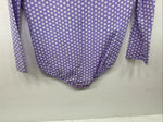 Me Women’s Panhandle Slim Purple Body Suit Long Sleeve Button Up Size 42 LL-43