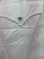New Men’s ELY Cattleman White Long Sleeve Pearl Snap 18 X 35 2XL R-25