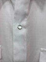 New Men’s ELY Cattleman Simple White Long Sleeve Pearl Snap 15.5 Medium K-56
