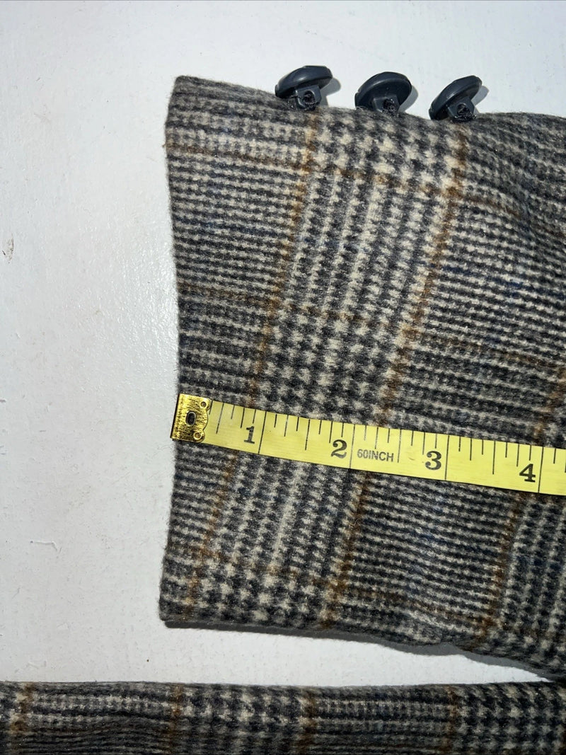 New Men’s HbarC California Ranchwear Grey Plaid Suit Jacket 42R #14753 AA-605