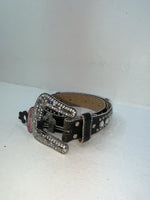 New Black Genuine Leather Blazin Roxx Silver Bling Cross S Belt #N3510401 Z-70