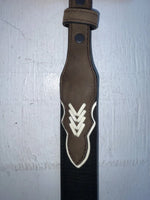 New Black Genuine Leather Double S Weaved And Pendent 30” Belt JJ-123
