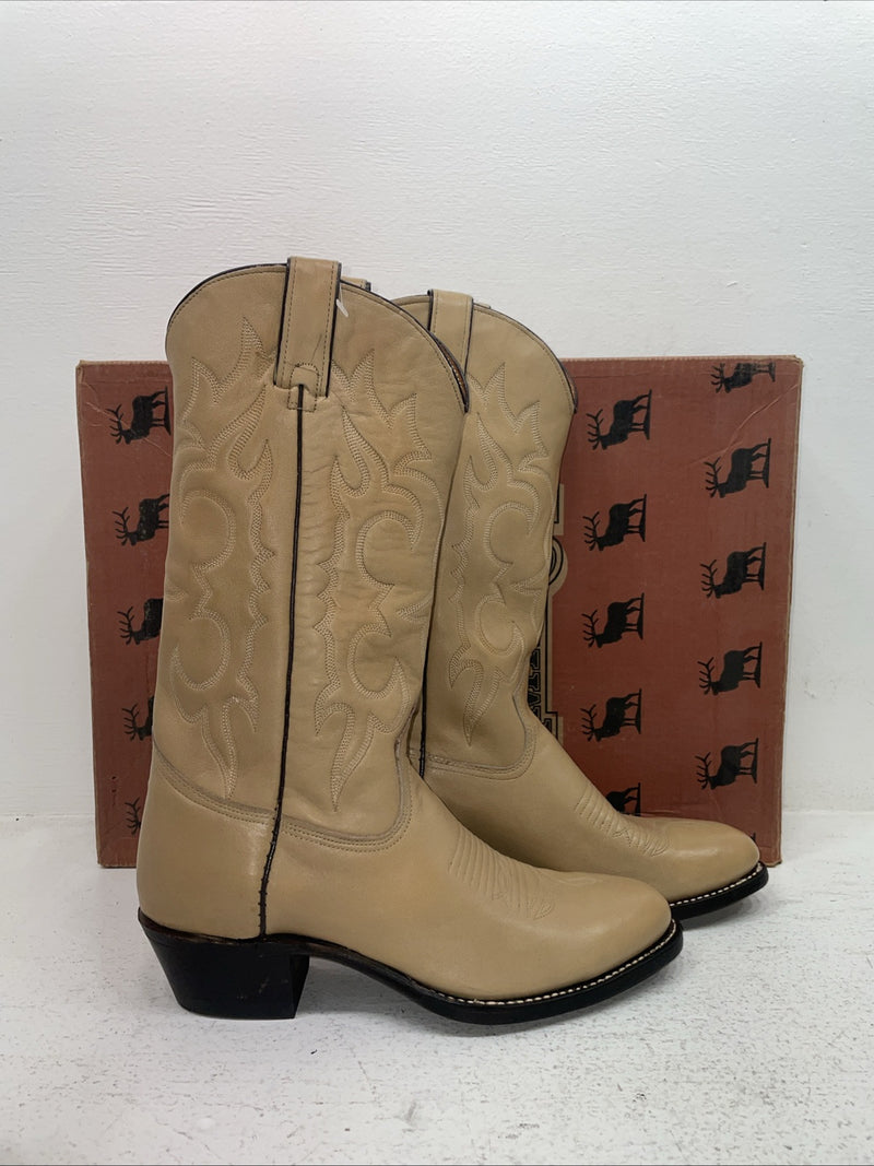 New Men’s Cream Texas Imperial Cowboy Boots. M 129 9 D. 4-22