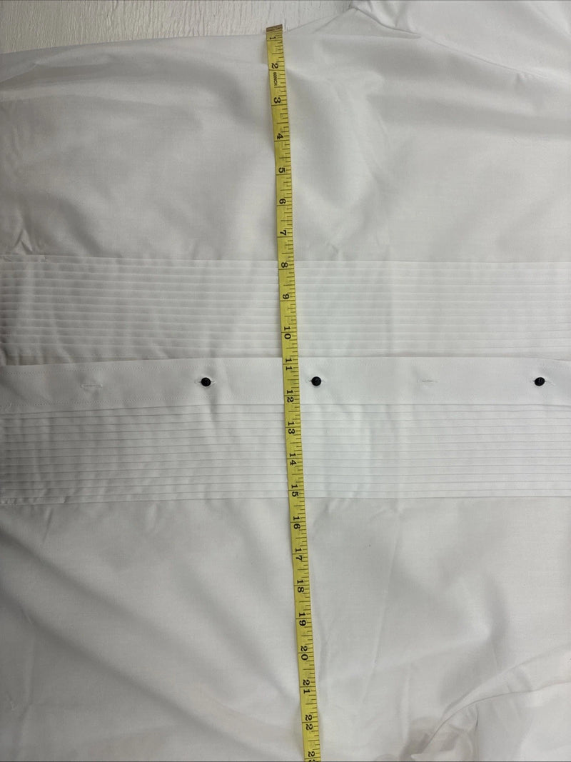 New Classix White Long Sleeve Button Up English Shirt XL AA-49