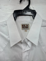 New Men’s ELY Cattleman White Long Sleeve Pearl Snap 16.5 X 36 Large CC-38
