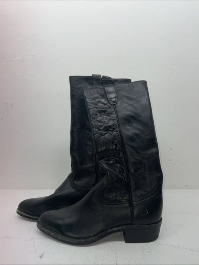 New Men’s Black Durange Cowboy Boots. 4726 10 D. 6-52