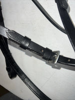New Silver Fox Black Draft English Snaffle Bridle #20-8555-2 BB-35
