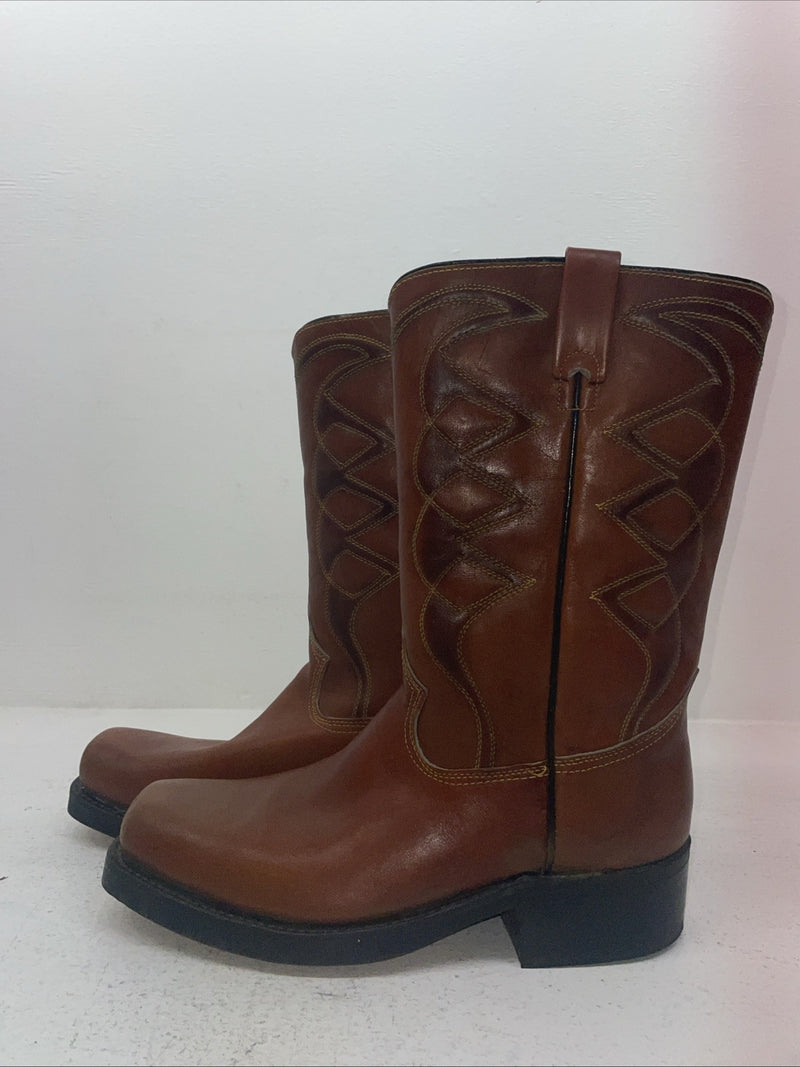 New Men’s Brown Texas Brand Cowboy Boots. M 844 9.5 9 1/2 D. 6-105