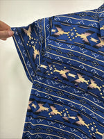 New Women’s Cumberland Blue Western Short Sleeve Pearl Snap Small DD-66