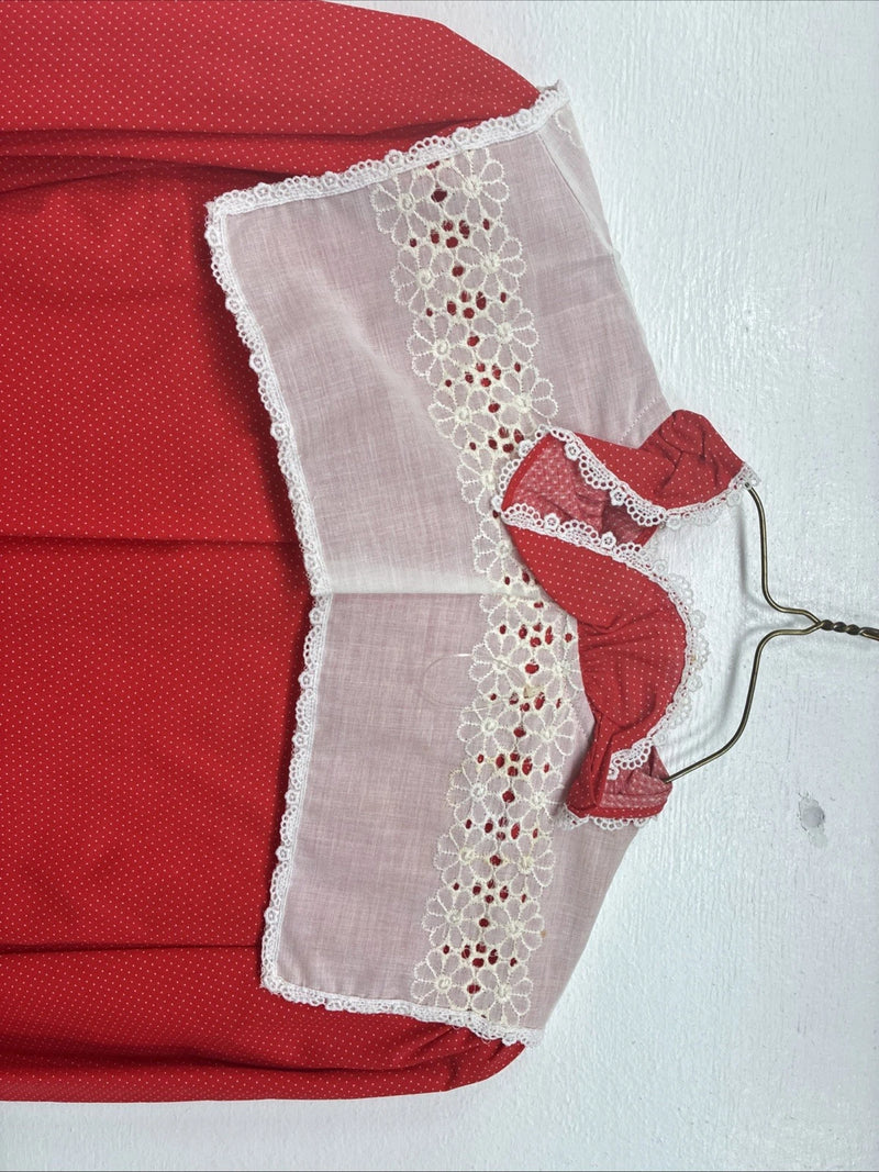 New Women’s Panhandle Slim Red White Design Long Sleeve Button Up Size 28 3B-3 