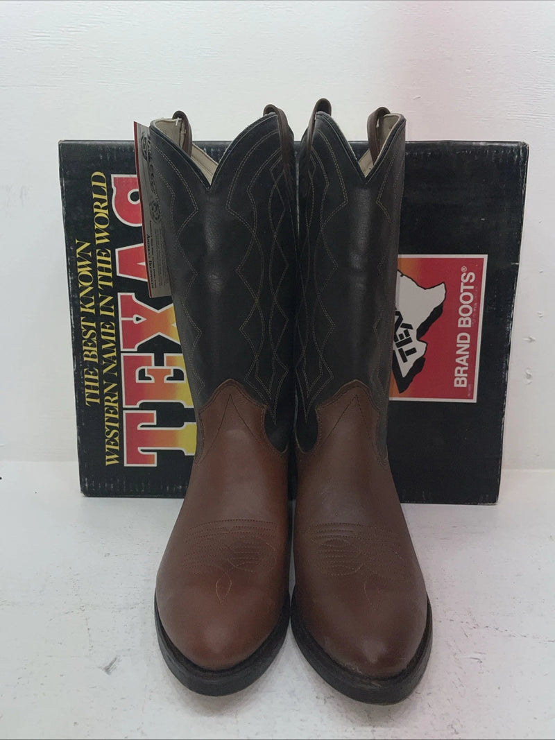 New Men’s Brown Texas Brand Cowboy Boots. 5101 10 D. 6-61