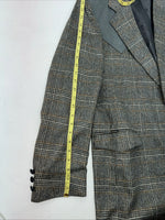 New Men’s HbarC California Ranchwear Grey Plaid Suit Jacket 42R #14753 AA-605