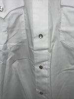 New Men’s White Champion Western Long Shirt. 15.5 X 34 Medium Pearl Snap A-176
