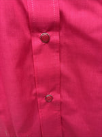 New Women’s White Horse Pink Short Sleeve Pearl Snap Medium YY-13
