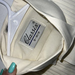 New Men’s Classix Cream Long Sleeve Pearl Snap Small 30/31 B-49