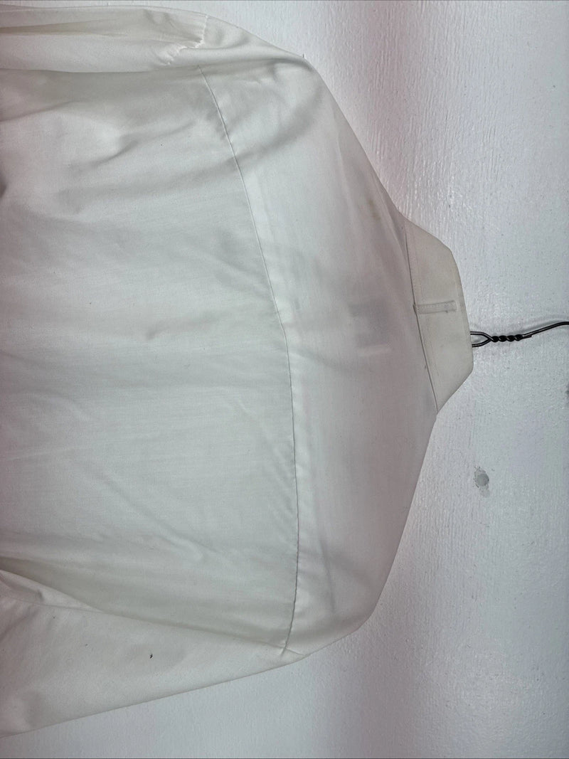 New Broadway TuxMakers White Long Sleeve Button Up English Shirt Large TT-42