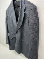 New Men’s Pioneer Wear Blue Plaid Suit Jacket 42L #12504 X-602 