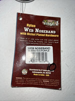 New Tough 1 Purple Nylon Web Noseband Nickle Plated Hardware #53-9043 3C-1
