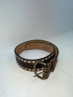 New Brown Genuine Leather Wright Tooled 28” Belt #10160 NN-2