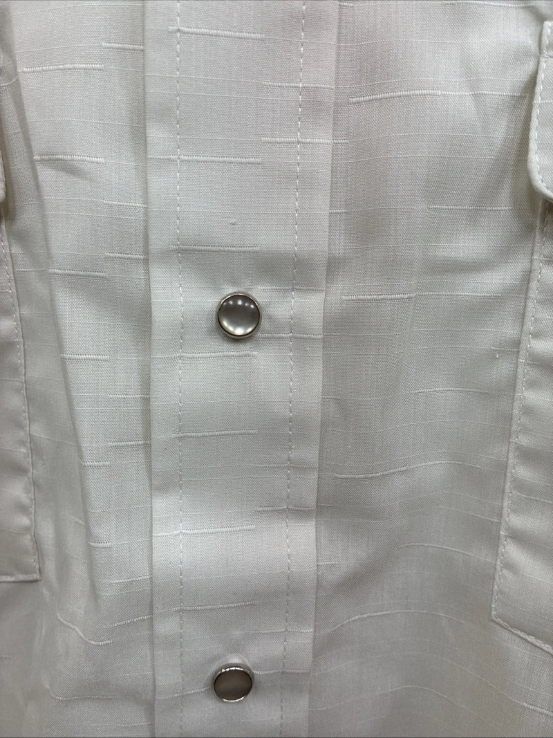 New Men’s Panhandle Off White Long Sleeve Pearl Snap XL J-34
