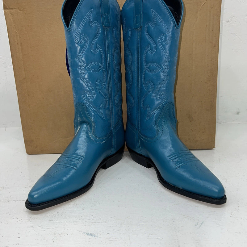 New Women’s Blue Capezio Leather Cowboy Boots. SL358 5.5 5 1/2 M. 20-20
