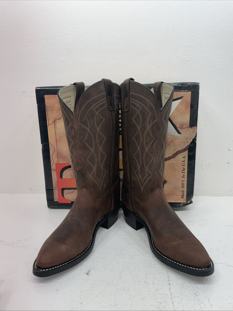 New Men’s Brown Texas Brand Cowboy Boots. 8941 10 D. 6-47