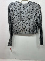 New Women’s 1849 Authentic Ranchwear Silver Western Show Shirt L UU-51
