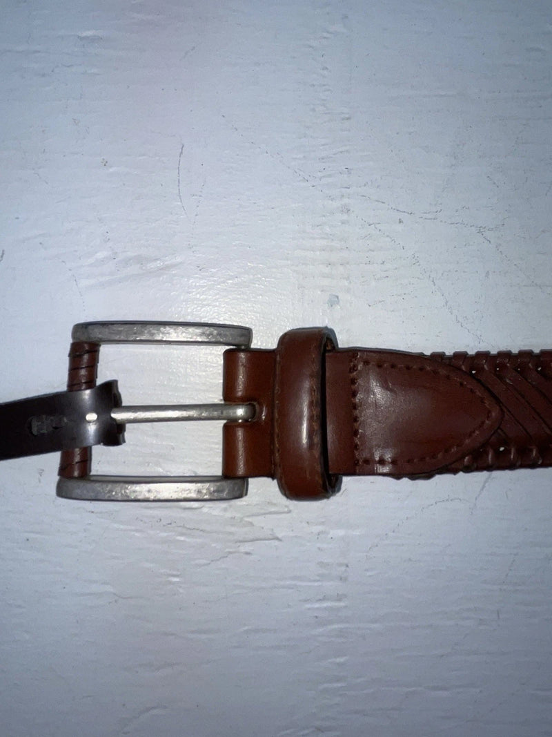New Brown Genuine Leather Nocona Weaved 38” Belt #2410002 JJ-68