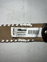 New Geniune Leather Nocona Brown White Belt Large #N3488802 W-9