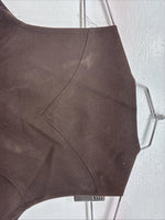 New Women’s Dickson Jenkins Brown Button Up Vest Size 8 TT-115