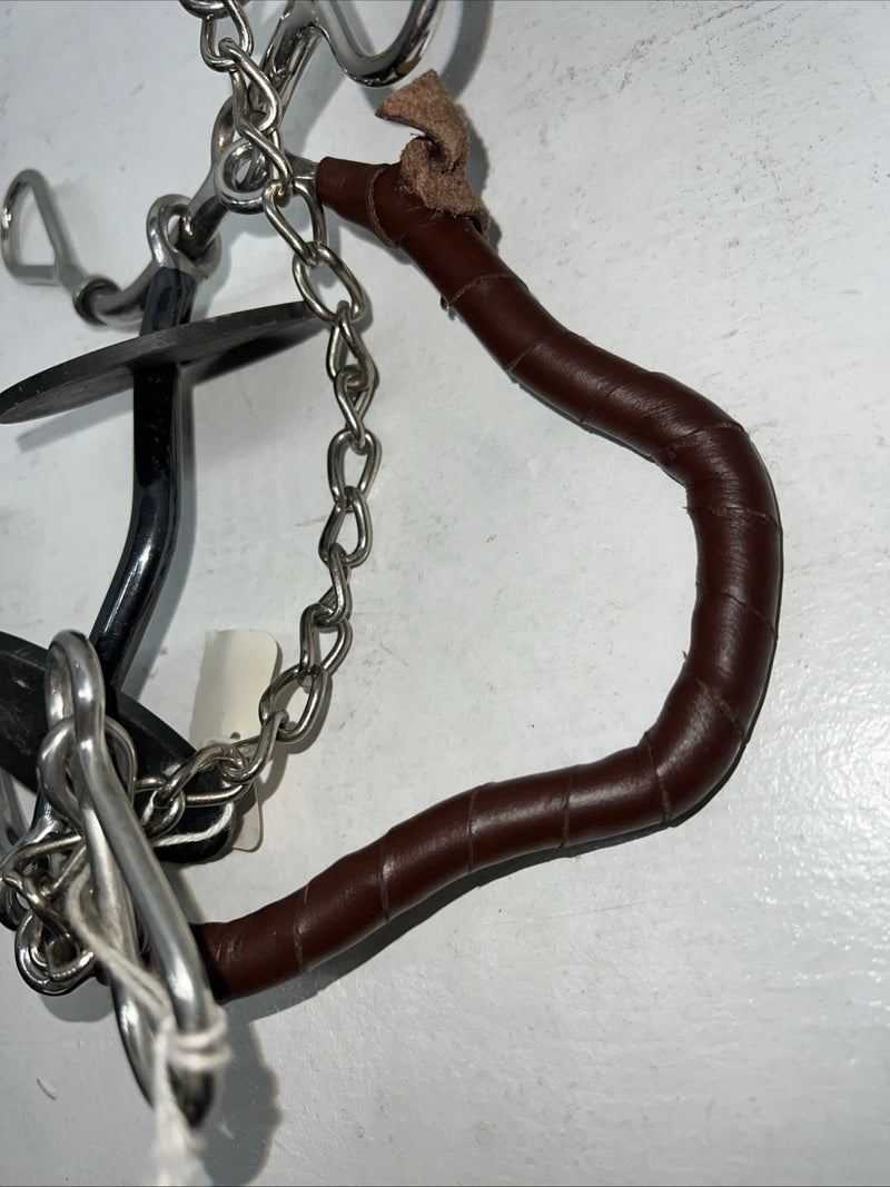 New Congress Leather Mullen Bit With Noseband #48004 U-16